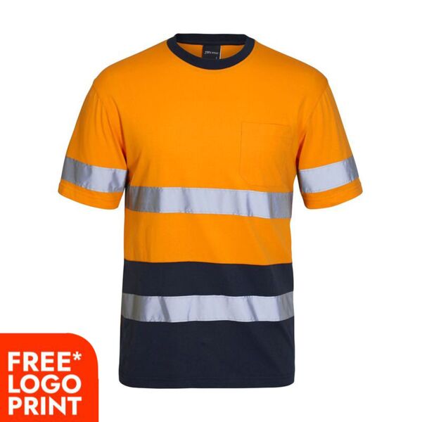 Mens Hi Vis (D+N) Cotton T-Shirt Thumbnail
